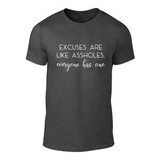 Excuses Tee, Heather Dark Grey - Karter Collection x MCE Apparel