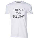 Exhale the Bullshit Tee, White - Karter Collection x MCE Apparel