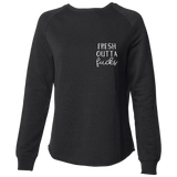 Fresh Outta Fucks Women's Crew, Black - Karter Collection x MCE Apparel