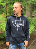 WA Sasquatch Hoodie, Slate Blue - MCE Apparel
