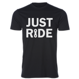 Just Ride Unisex Tee, Black/White - MCE Apparel