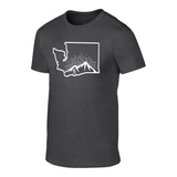 WA Sasquatch Tee, Heather Dark Grey - MCE Apparel