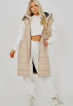 “Ellie” Longline Puffer Vest w/Hood