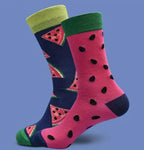 Watermelon & Seeds Socks