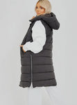 “Ellie” Longline Puffer Vest w/Hood