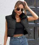 The Crop Puffer Vest