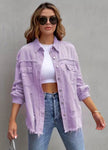 Raw Edge Lavender Denim