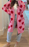 “Let’s Chat Hearts” Cardigan
