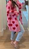 “Let’s Chat Hearts” Cardigan