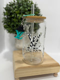 PLASTIC LIBBY 16oz. W/straw charm