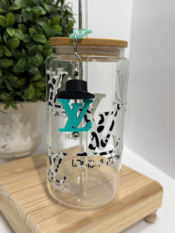 PLASTIC LIBBY 16oz. W/straw charm