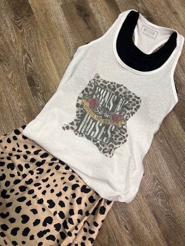 Roses Leopard Band Tank