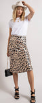 Ms. Cowprint Midi Skirt