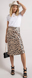 Ms. Cowprint Midi Skirt