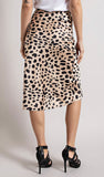 Ms. Cowprint Midi Skirt