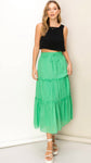 Tiered Love Bug Midi Skirt