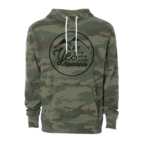 Adventure Seeker Unisex Camo Hoodie, Black - MCE Apparel