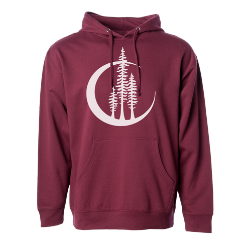 Crescent Tree Hoodie, Maroon - MCE Apparel