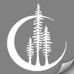 Crescent Tree Decal, White - MCE Apparel