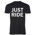 Just Ride Unisex Tee, Black/White - MCE Apparel