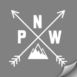 PNW Compass Decal, White - MCE Apparel