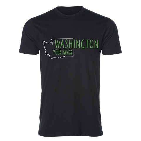 WAsh Your Hands Tee, Black - MCE Apparel