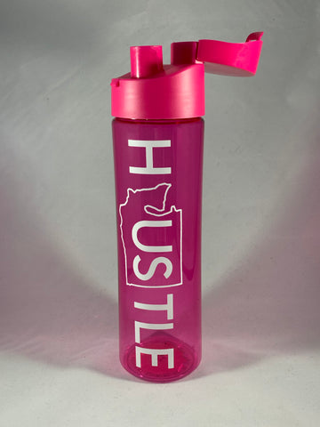 WA Hustle Water Bottle, Pink - MCE Apparel