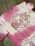 Pink “AC/DC” Bleach T-shirt