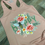 Bee Happy Floral Tank