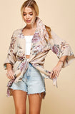 Floral Print Kimono