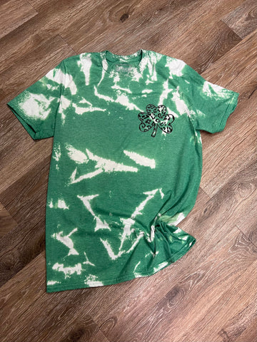 Lucky You Shamrock Tie-Dye Tshirt