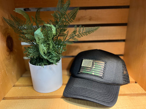 Camo Flag Patch Trucker Hat