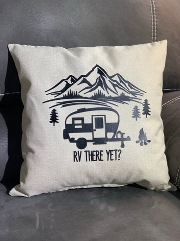 RV There Yet Throw Pillow