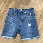 Denim Raw Hem Dark-wash
