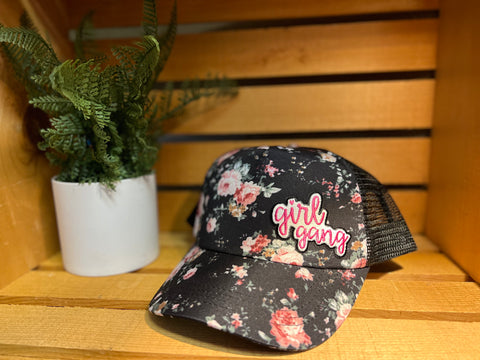 Girl Gang Floral Trucker