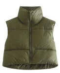 The Crop Puffer Vest